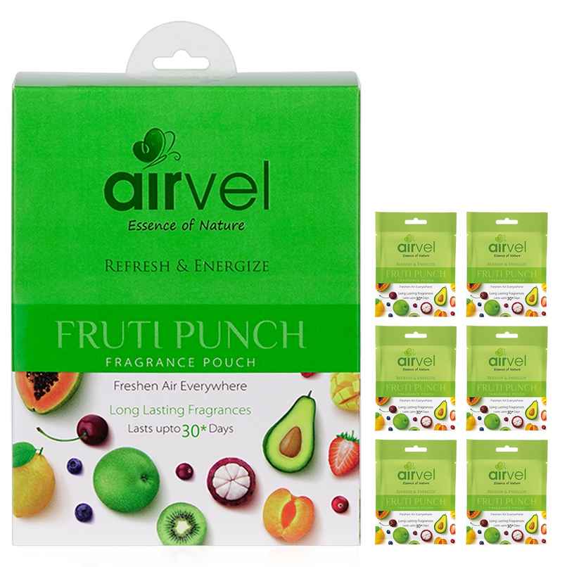 Airvel Fruity Punch Gel Pouch Air Freshener | Long-Lasting & Odor Control Airvel Fruity Punch Gel Pouch Air Freshener | Long-Lasting & Odor Control