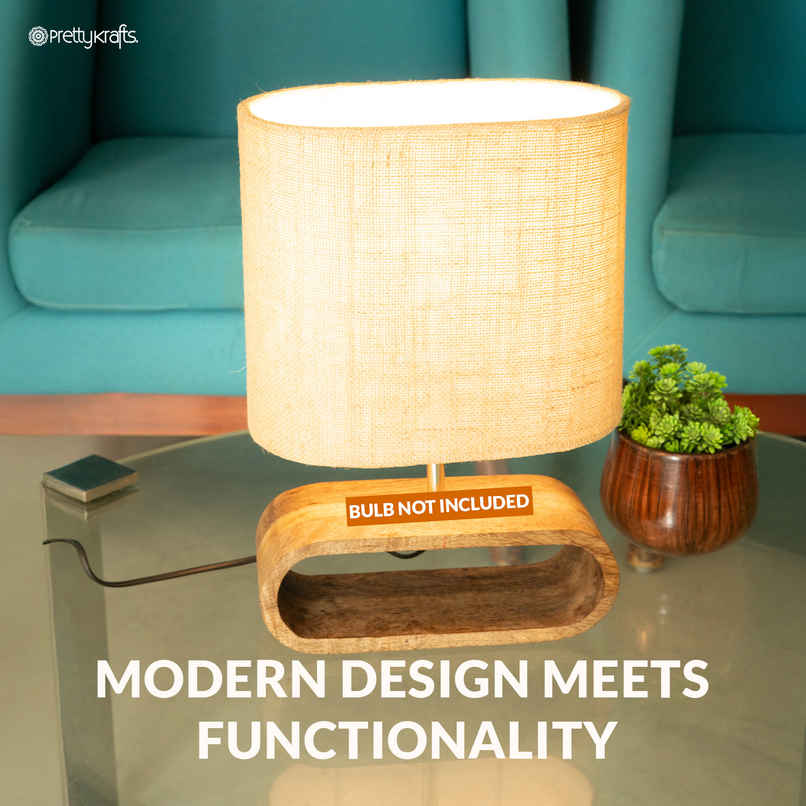 PrettyKrafts Oval Decorative Table Lamp PrettyKrafts Oval Decorative Table Lamp