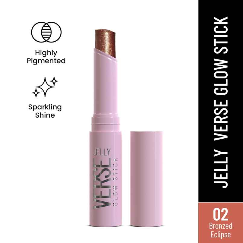 Swiss Beauty Jelly Verse Glow Stick | Rich Color | Crease-Proof | Sparkling Shine -2 Bronzed Eclipse