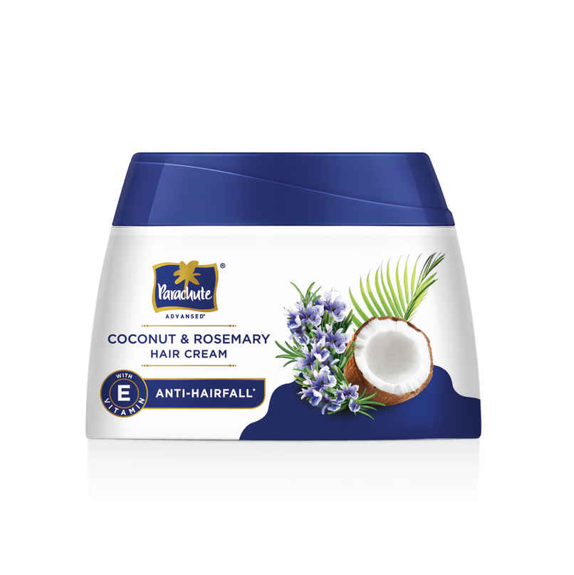 Parachute Advansed Coconut & Rosemary Hair Cream | Anti-Hair Fall, 10X Hair Breakage Reduction