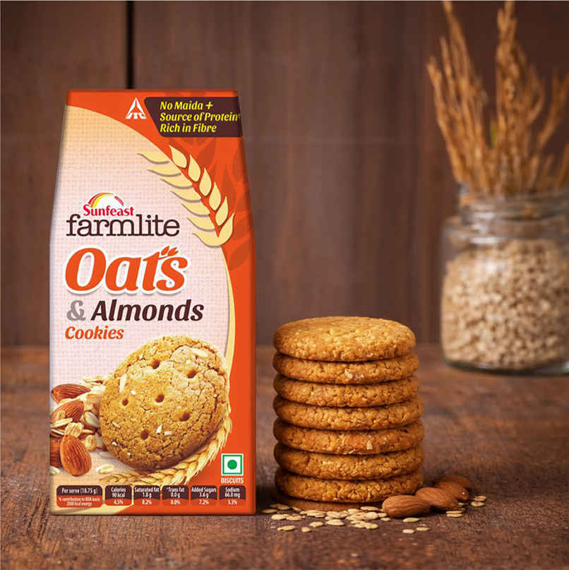 Oats & Almonds Cookies By Sunfeast Farmlite Oats & Almonds Cookies By Sunfeast Farmlite