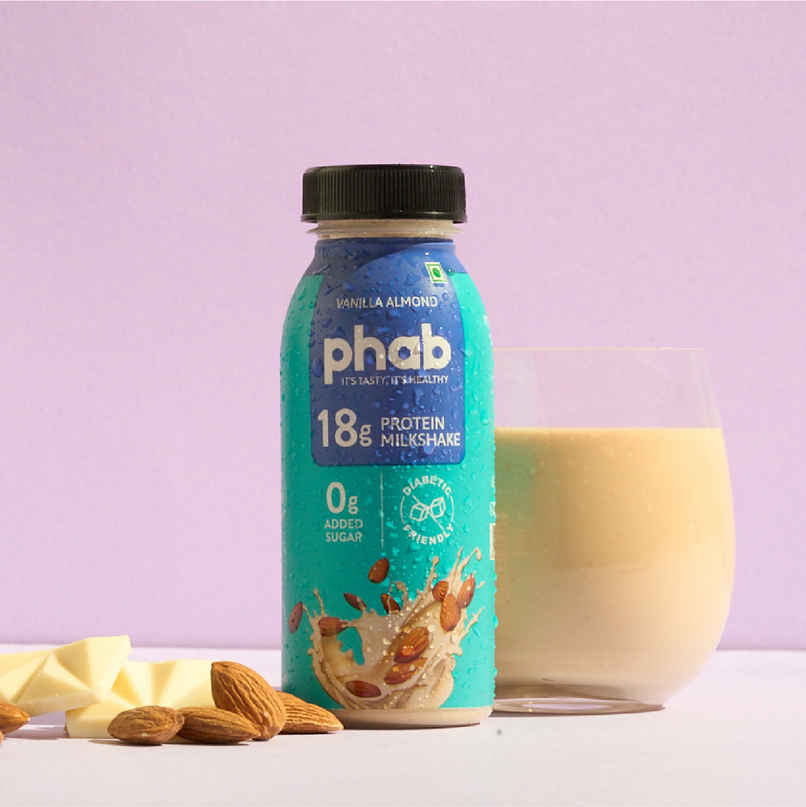 Phab Vanilla & Almond Milkshake 18g Protein Milkshake Phab Vanilla & Almond Milkshake 18g Protein Milkshake