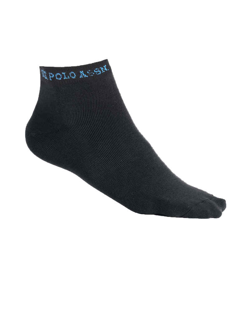 USPA Stretchable Ankle Socks For Men Cotton - Pack of 1 - Black - One Size
