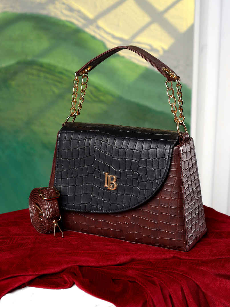 Legal Bribe Stylish Crock Sling Bag | Brown/Black | LB2057