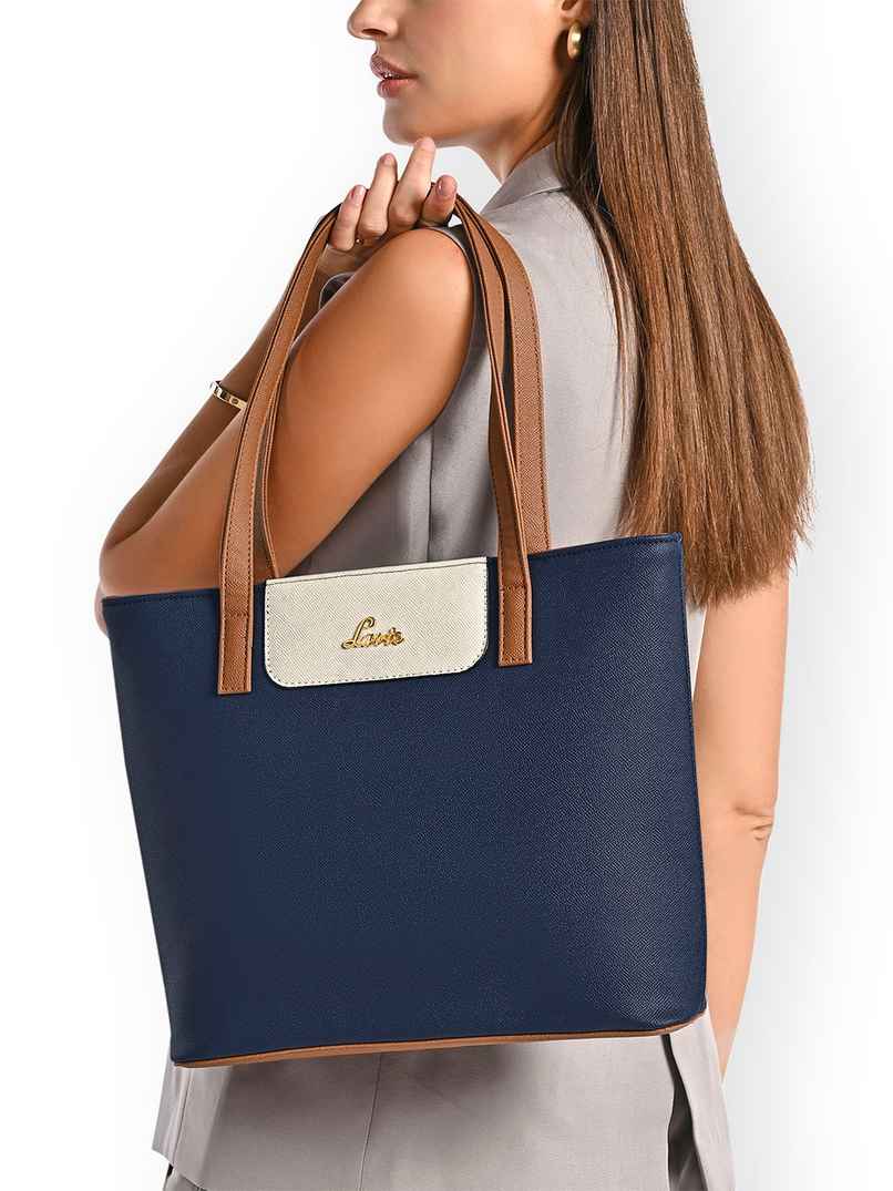 Lavie Women's Colourblock Jossie Tote Handbag | Navy Blue