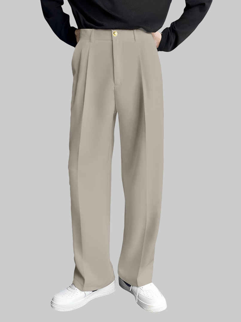 FTX Men's Relaxed Fit Lycra Blend Korean Trouser | Olive - 32 FTX Men's Relaxed Fit Lycra Blend Korean Trouser | Olive - 32