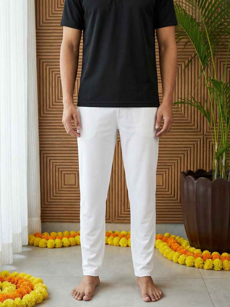 Jompers Men s Cotton Solid Pyjama ANKPJ 006 - White | 30 Jompers Men s Cotton Solid Pyjama ANKPJ 006 - White | 30