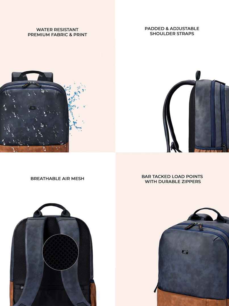 Gear Uber Leatherite Lbp - Navy Tan Gear Uber Leatherite Lbp - Navy Tan