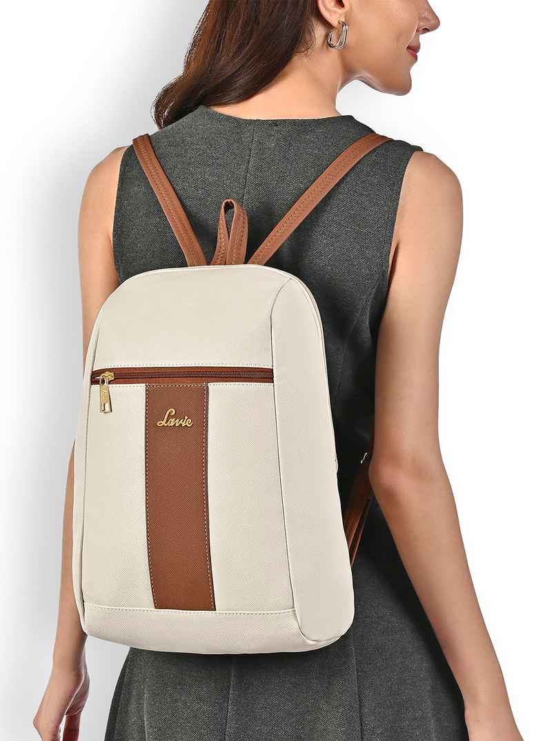 Lavie Women's Colourblock Cobie Fashion Backpack for | Shoulder Bag | Off White Lavie Women's Colourblock Cobie Fashion Backpack for | Shoulder Bag | Off White