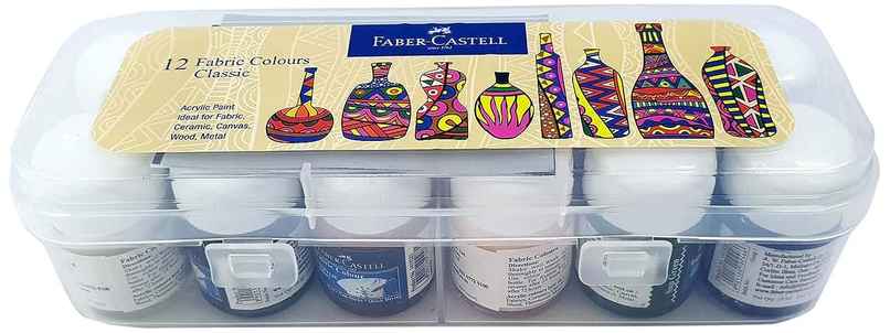Faber-Castell 1410507 Fabric Colours | 10 ml | Plastic Box Faber-Castell 1410507 Fabric Colours | 10 ml | Plastic Box