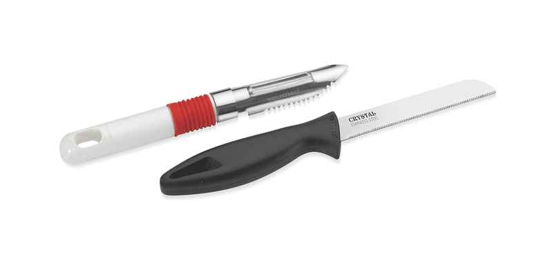 Crystal - Cl-125 Plastic Knife And Peeler Set 2-Piece Multicolour