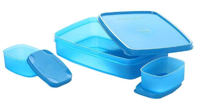 Signoraware Compact Lunch Box Set | Set of 3 | Blue | Lunch Box Set