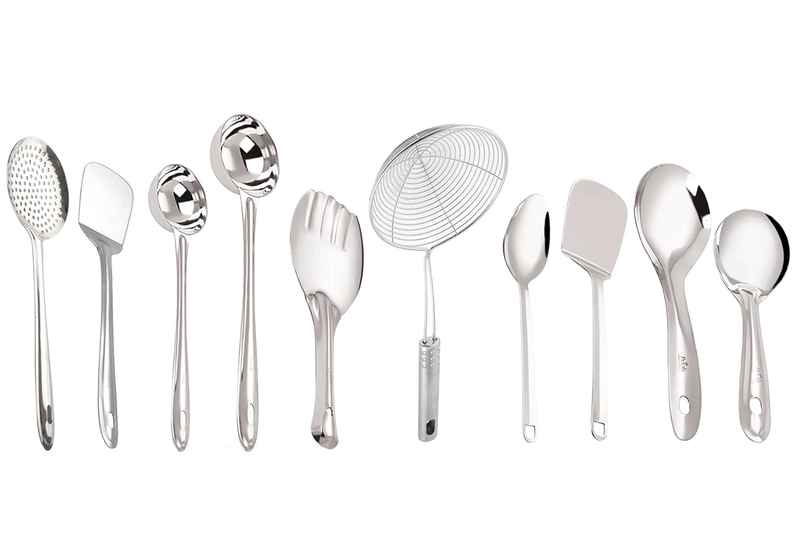 Petals Stainless Steel Cooking and Serving Spoon Spatula Set Petals Stainless Steel Cooking and Serving Spoon Spatula Set