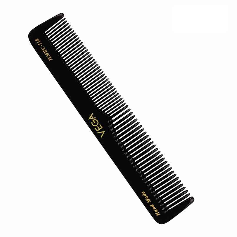 VEGA Graduated Dressing Hair Comb,for Men and Women, Black,Handmade | HMBC-118