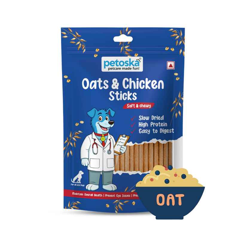 Petoska Dog Treats Chicken Oats Sticks
