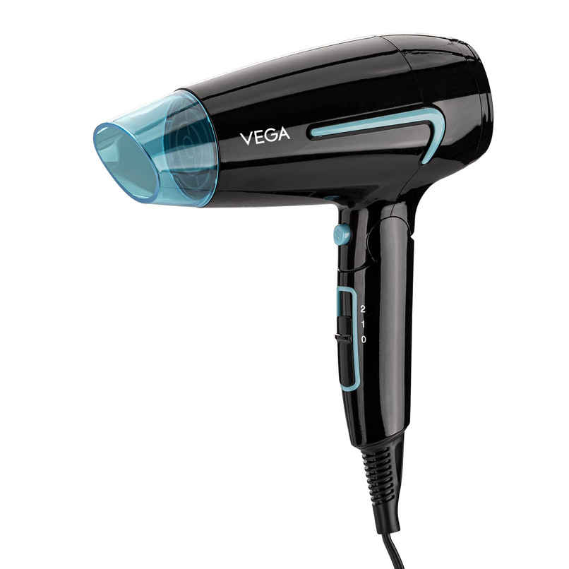 Vega U Style 1400-1600W Foldable Hair Dryer with Cool Shot Button, 2 Speed/Heat Settings, (VHDH-24)