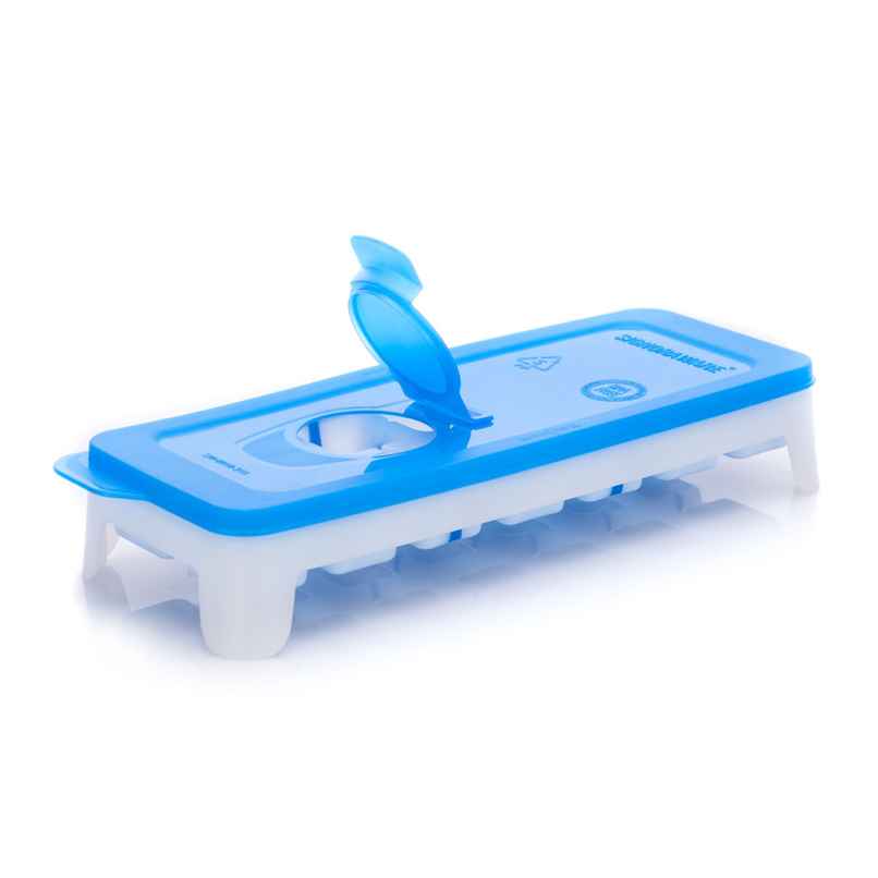Ice Tray With Silicon 14 Cubes Blue