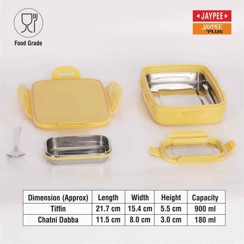 Jaypee Steeltek Sr Insulated Airtight Lunch Box Marvel Avenger Print for School Kids, Yellow, 600ml Jaypee Steeltek Sr Insulated Airtight Lunch Box Marvel Avenger Print for School Kids, Yellow, 600ml