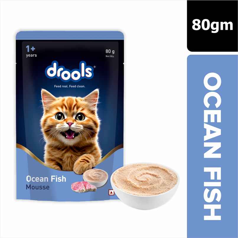 Drools Ocean Fish Mousse Adult Cat Wet Food 80gm Drools Ocean Fish Mousse Adult Cat Wet Food 80gm