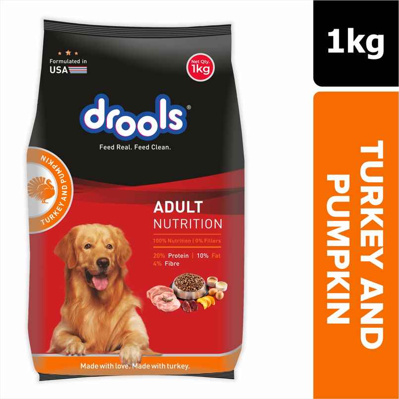 Drools Turkey and Pumpkin Adult Dry Dog Food 1 kg Drools Turkey and Pumpkin Adult Dry Dog Food 1 kg