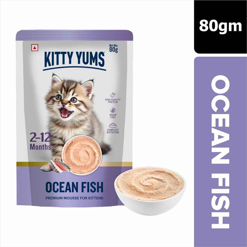 Kitty Yums Ocean Fish Mousse Kitten Wet Cat Food Kitty Yums Ocean Fish Mousse Kitten Wet Cat Food