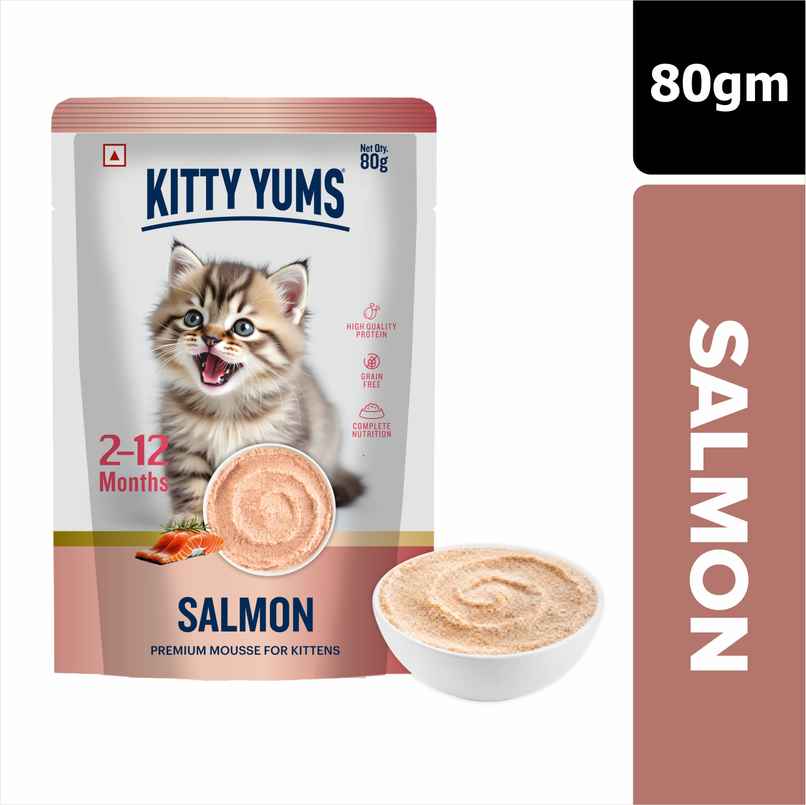 Kitty Yums Salmon Mousse Kitten Wet Cat Food Kitty Yums Salmon Mousse Kitten Wet Cat Food