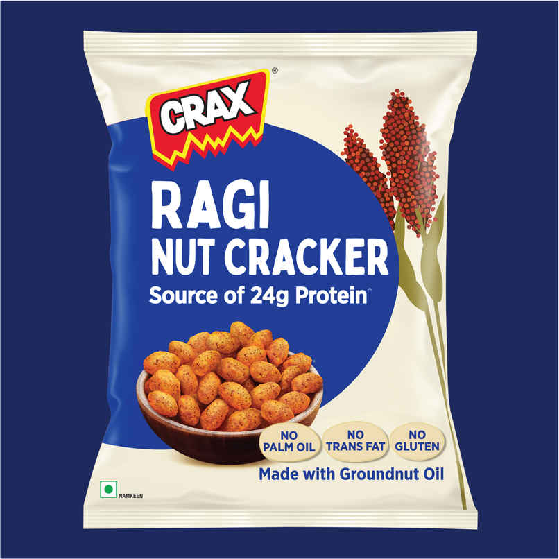 Crax Ragi Nut Cracker Peanuts Namkeen | High Protein Snacks with No Palm Oil