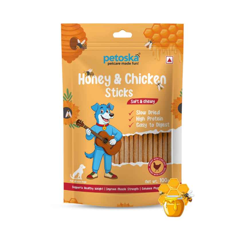 Petoska Dog Treats Chicken Honey Sticks