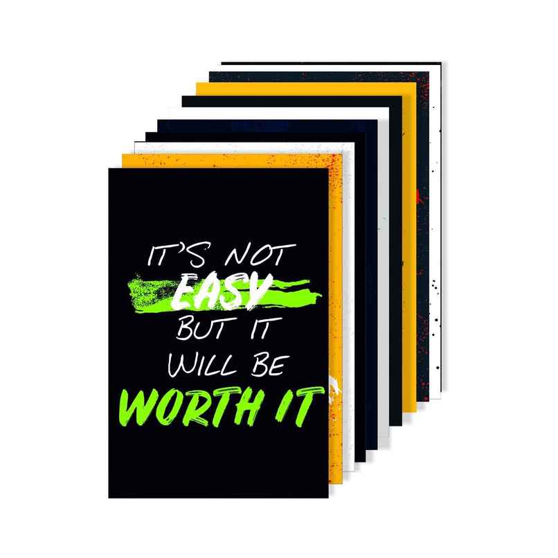 Paper Plane Design Motivational Gym/Fitness Workout Posters | Set of 10 | (12 Inch x 18 Inch) D11