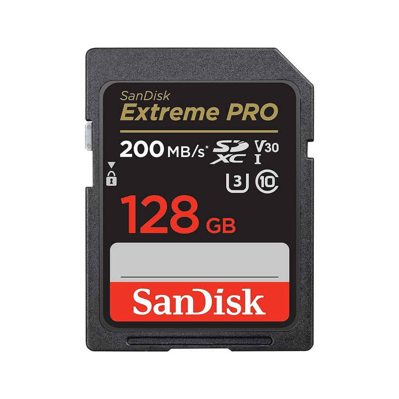 Sandisk Extreme Pro Sd Uhs I 128Gb Card For 4K Video ,200Mb/S Read & 140Mb/S Write