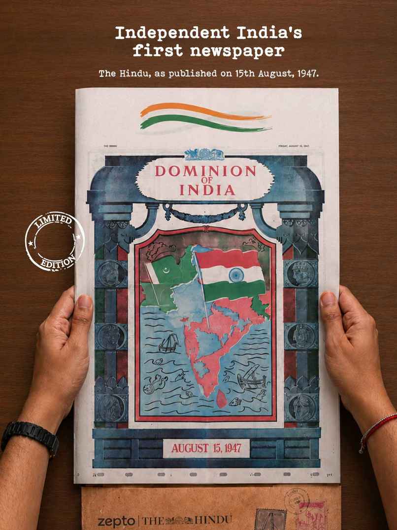The Hindu - 15 Aug, 1947 | Independent India's First Newspaper The Hindu - 15 Aug, 1947 | Independent India's First Newspaper