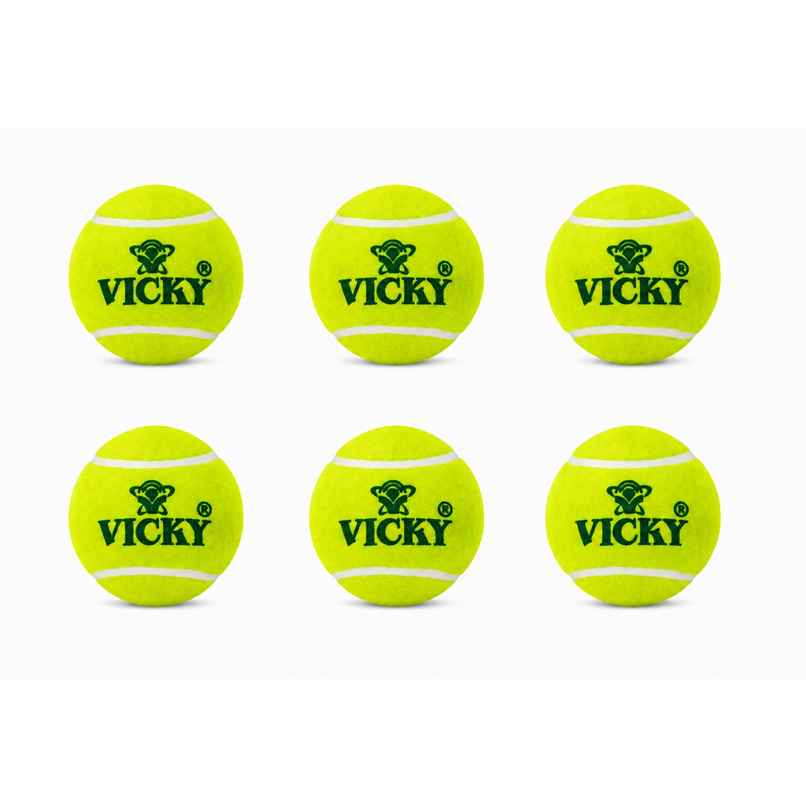 Vicky Light Weight Rubber Cricket Ball (Yellow) pack of 6 Vicky Light Weight Rubber Cricket Ball (Yellow) pack of 6