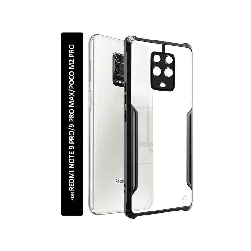 Kwine Case Redmi Note 9 Pro / 9 Pro Max / Poco M2 Pro Back Cover - Black Bordered Transparent Case Kwine Case Redmi Note 9 Pro / 9 Pro Max / Poco M2 Pro Back Cover - Black Bordered Transparent Case