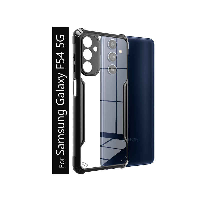 Kwine Case Samsung Galaxy F54 Back Cover - Black Bordered Transparent Case Kwine Case Samsung Galaxy F54 Back Cover - Black Bordered Transparent Case