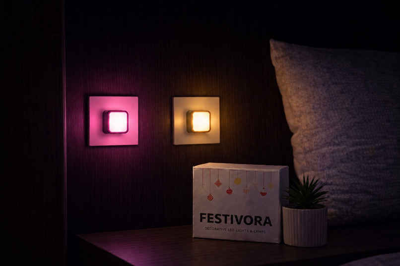 Festivora Nano LED Plug-in Night Lamp | 0.5 Watt | Warm White & Pink Festivora Nano LED Plug-in Night Lamp | 0.5 Watt | Warm White & Pink