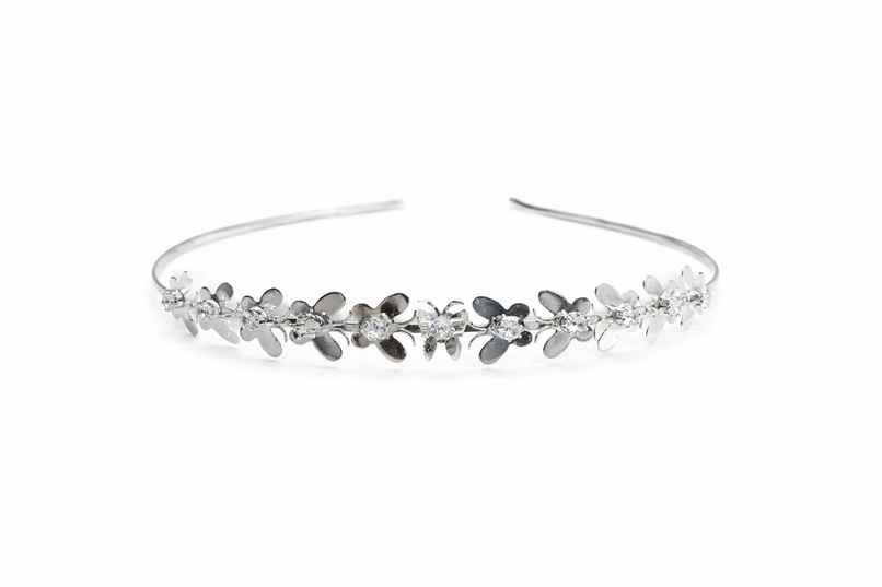 The Opal Factory Hair Accessories | Butterfly Diamante Hair Band for Girls - Silver The Opal Factory Hair Accessories | Butterfly Diamante Hair Band for Girls - Silver