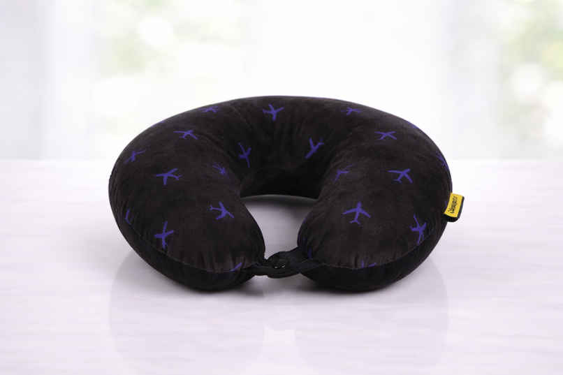 ORKA Travel Printed U Shaped Neck Pillow Polyfill Flight Route Dotted Lines ORKA Travel Printed U Shaped Neck Pillow Polyfill Flight Route Dotted Lines