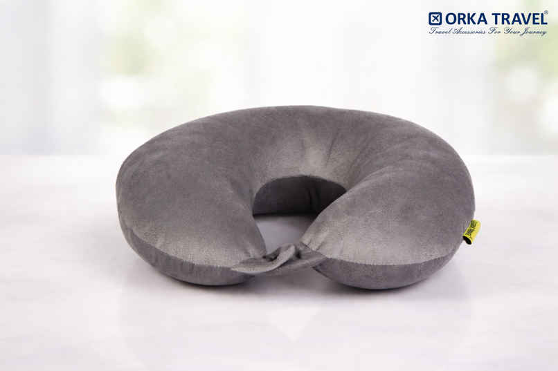 Orka Travel U Shaped Neck Pillow Ultra Soft Polyfill Comfort | Grey Orka Travel U Shaped Neck Pillow Ultra Soft Polyfill Comfort | Grey