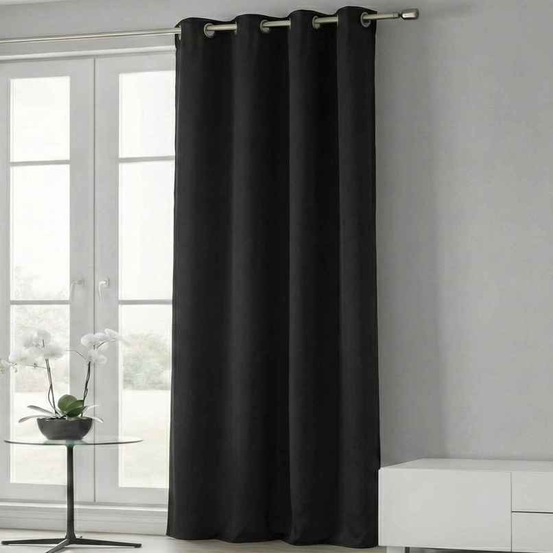 Home Sizzler Insulated Sheild Blackout Grommet Polyester Curtain 5 Feet Black Home Sizzler Insulated Sheild Blackout Grommet Polyester Curtain 5 Feet Black