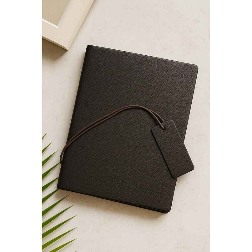 Abk A5 Flexi Journal with Leather Bookmark | Brown | 192 Pages