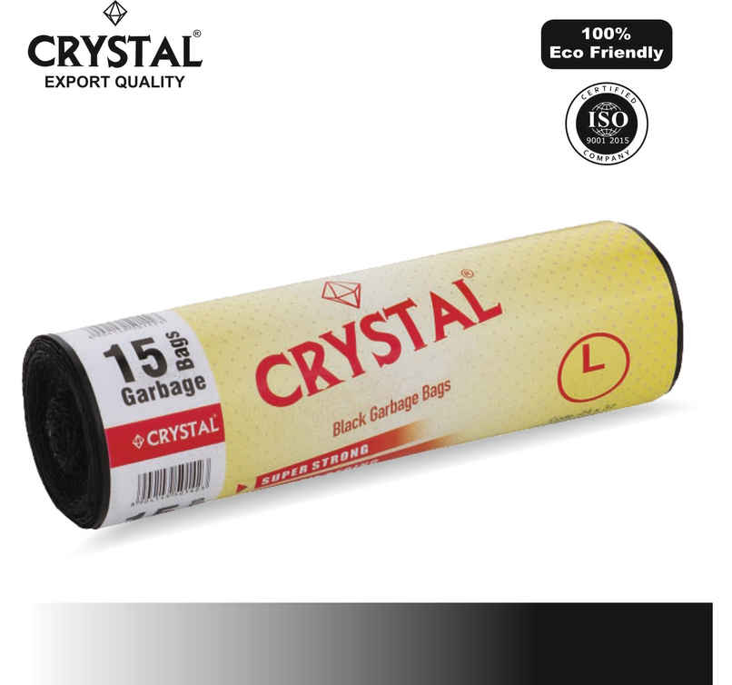 Crystal Large Black Garbage Bag Roll 24X32