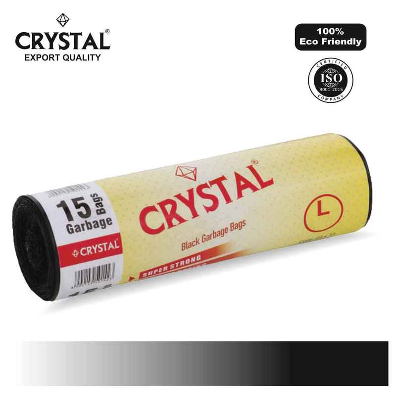 Crystal Large Black Garbage Bag Roll 24X32