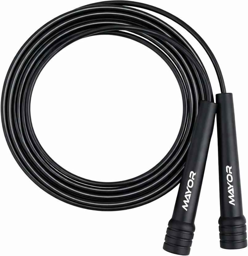 Mayor Fitness Adjustable Skipping Rope Tangle Free Jumping Rope | Freestyle Skipping Rope | Black Mayor Fitness Adjustable Skipping Rope Tangle Free Jumping Rope | Freestyle Skipping Rope | Black
