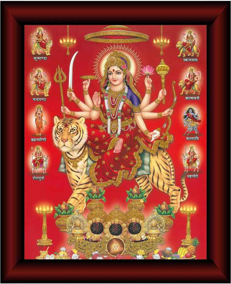 Saf Nav Dugra Uv Textured Effect Painting Digital Reprint 14x11inch Painting With Frame