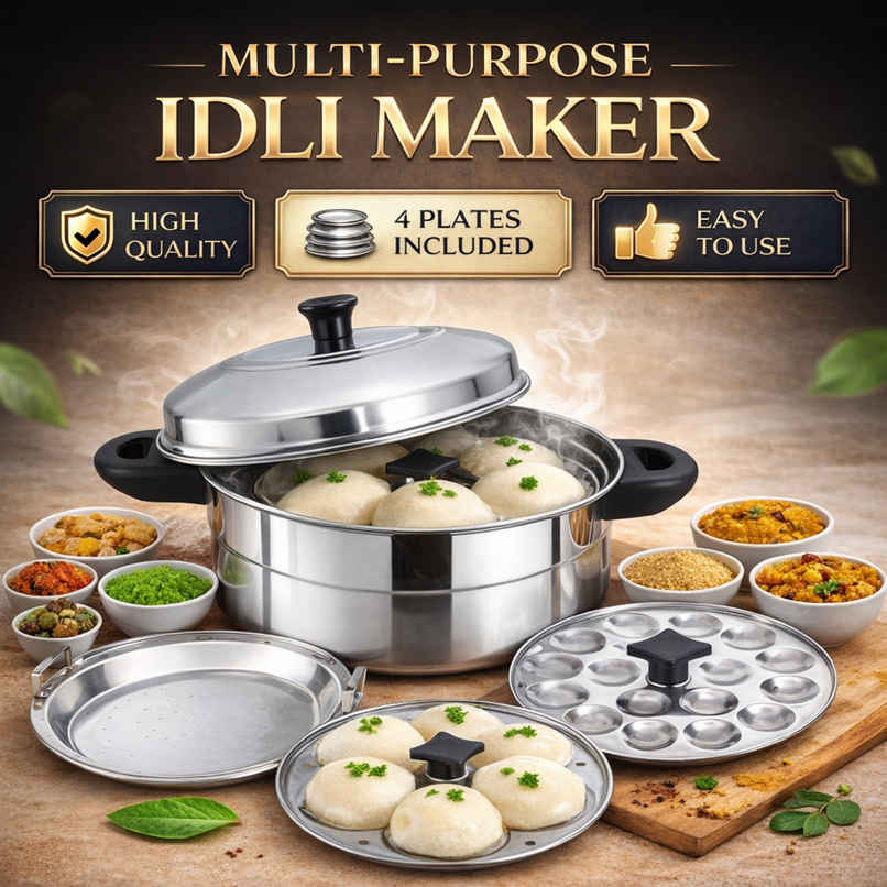 Bombay Kookware Idly Steamer | 2 Plate | Induction Compatible