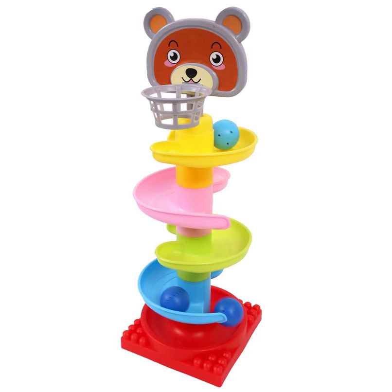 Toyshine 4 Layer Ball Drop and Roll Swirling Tower for Baby and Toddler Development Educational Toys - Assorted Toyshine 4 Layer Ball Drop and Roll Swirling Tower for Baby and Toddler Development Educational Toys - Assorted