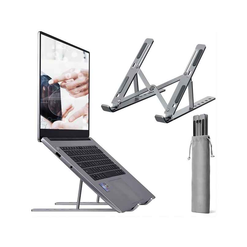 Dyazo Zigzag Adjustable Laptop Stand 6-Angle - MacBook | HP | Dell - Space Grey