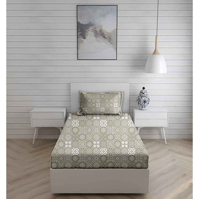 Status Crown Superfine Microfiber Single Bedsheet | Tuscan Taupe | 150 x 220 cm
