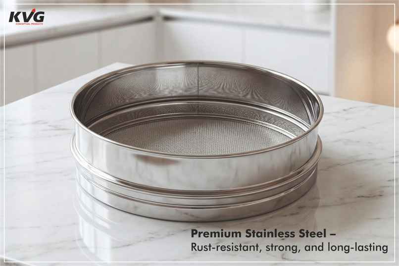 KVG Stainless Steel Atta Chalni | Wheat Sieve