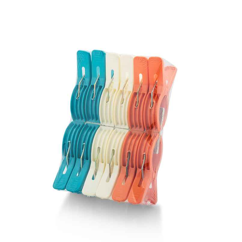 Jatin Creta Plastic Cloth Hanging Clips | Set Of 12 Pcs